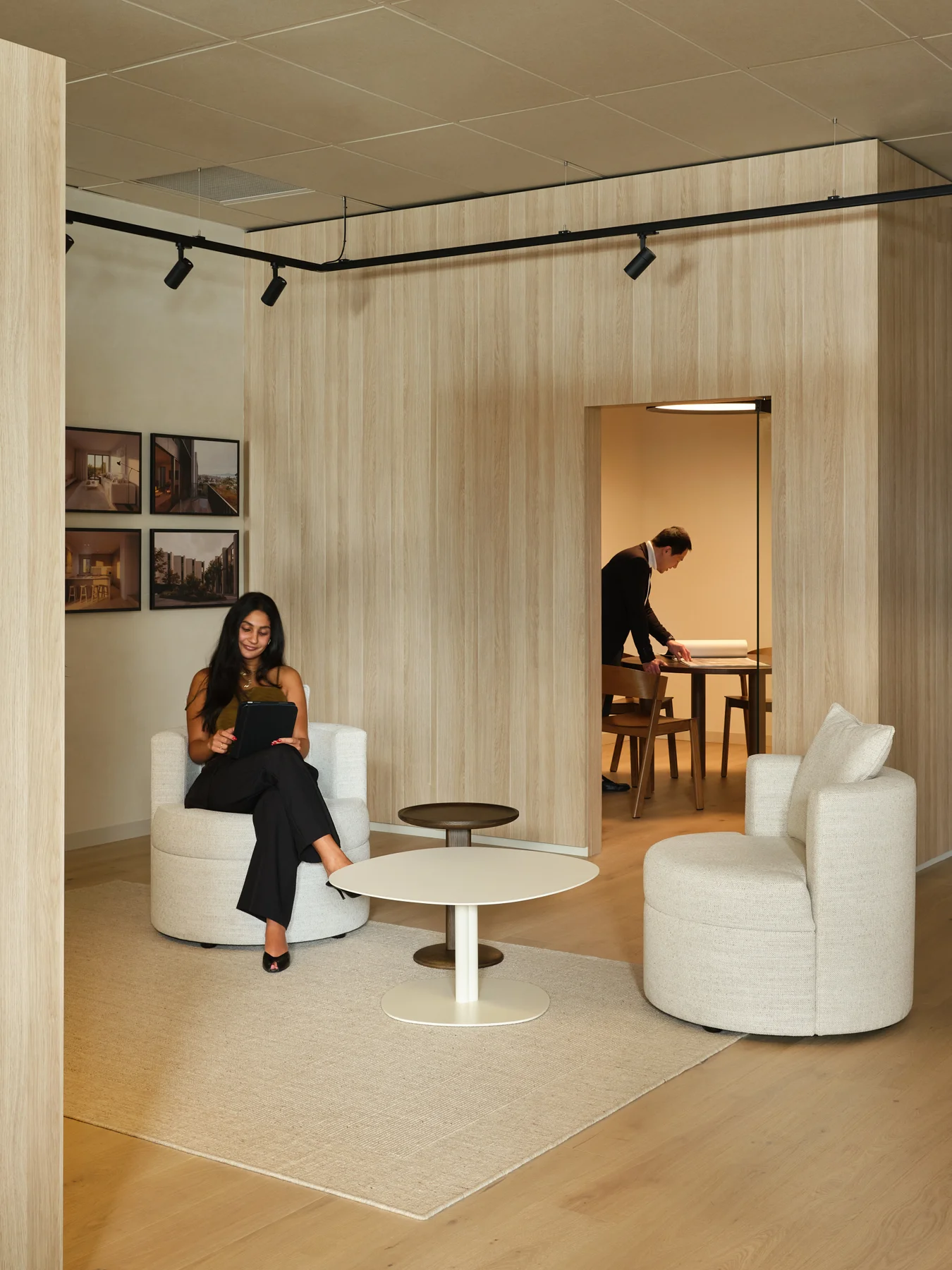 Relaxed seating and considered interior design